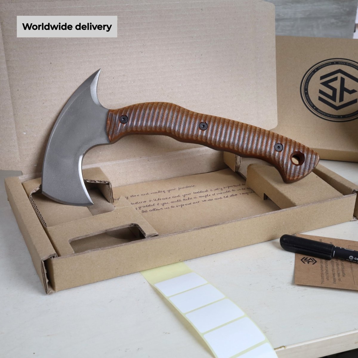AncientSmithy Compact tomahawk "Balor" with polymer composite handle