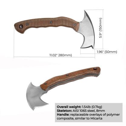 AncientSmithy Compact tomahawk "Mingan" with polymer composite handle