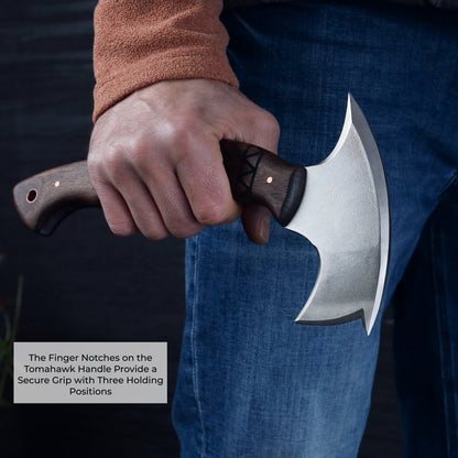 AncientSmithy Compact tomahawk "Tahu" with wooden handle