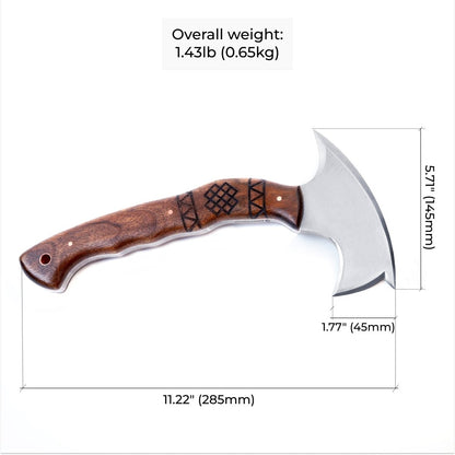 AncientSmithy Compact tomahawk "Tahu" with wooden handle