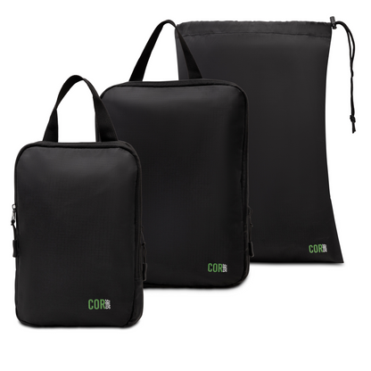 COR Surf Island Hopper Travel Bundle - Backpack + Toiletry Bag + Compression Packing Cubes with YKK