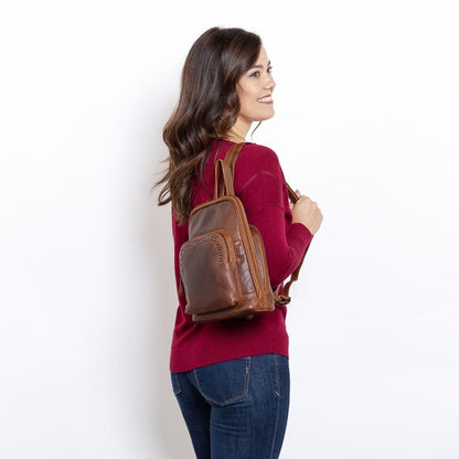 Concealed Carry Abby Leather Backpack by Lady Conceal - Angler's Pro Tackle & Outdoors