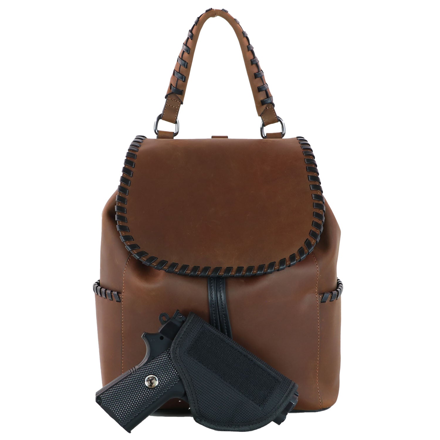 Concealed Carry Allie Leather Backpack by Lady Conceal - Angler's Pro Tackle & Outdoors