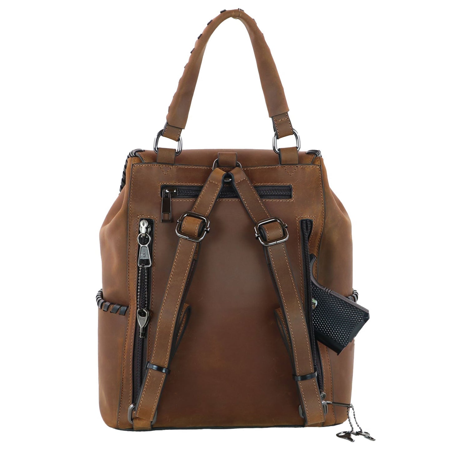 Concealed Carry Allie Leather Backpack by Lady Conceal - Angler's Pro Tackle & Outdoors