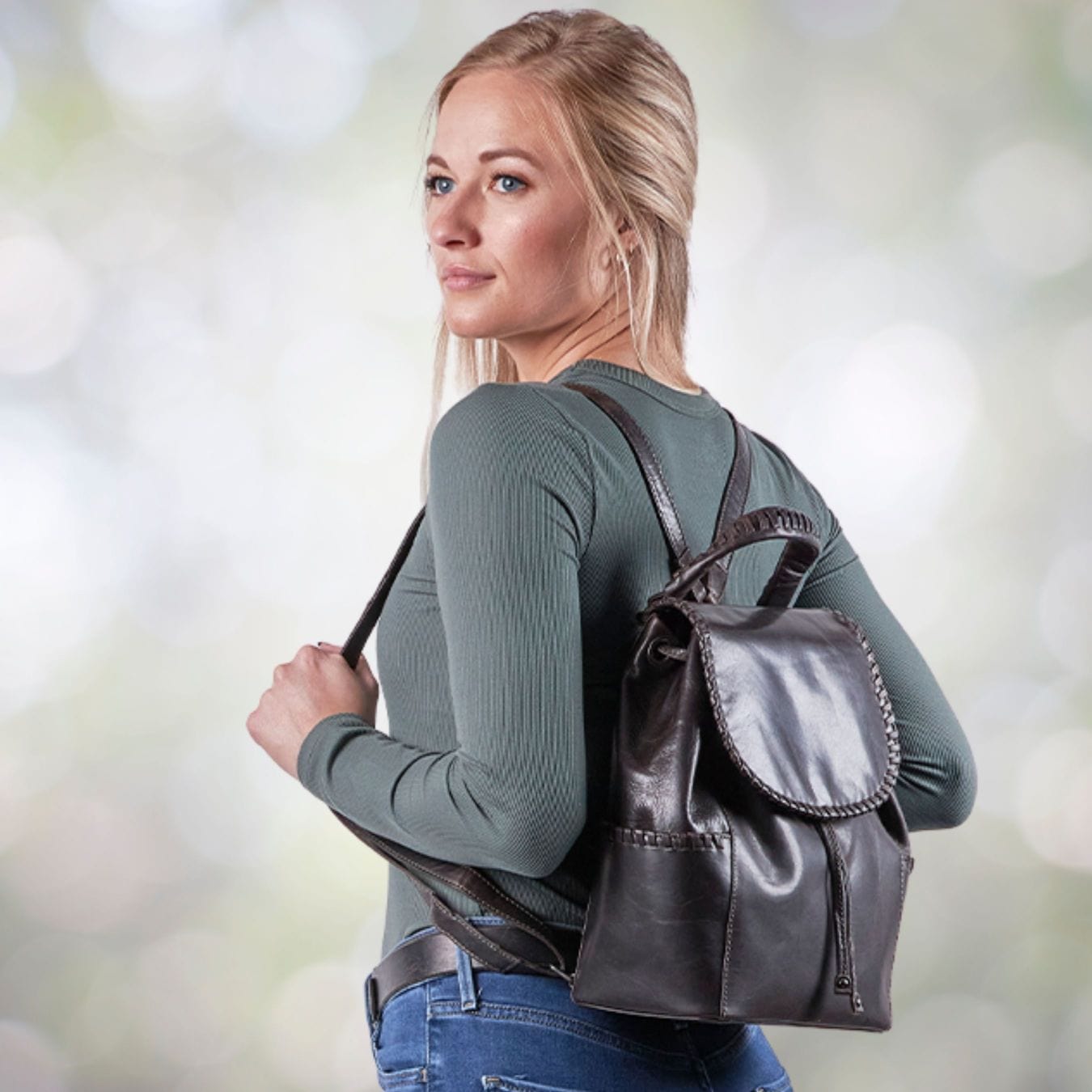 Concealed Carry Allie Leather Backpack by Lady Conceal - Angler's Pro Tackle & Outdoors