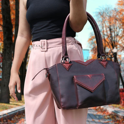 Concealed Carry Aubrey Leather Satchel by Lady Conceal - Angler's Pro Tackle & Outdoors