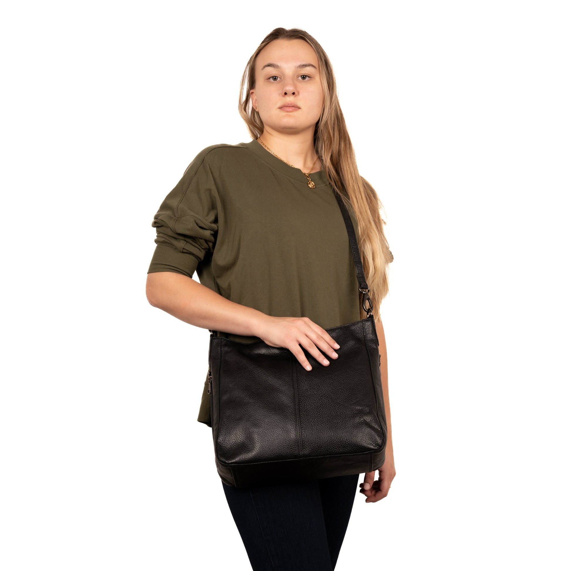 Concealed Carry Ava Leather Hobo by Lady Conceal - Angler's Pro Tackle & Outdoors