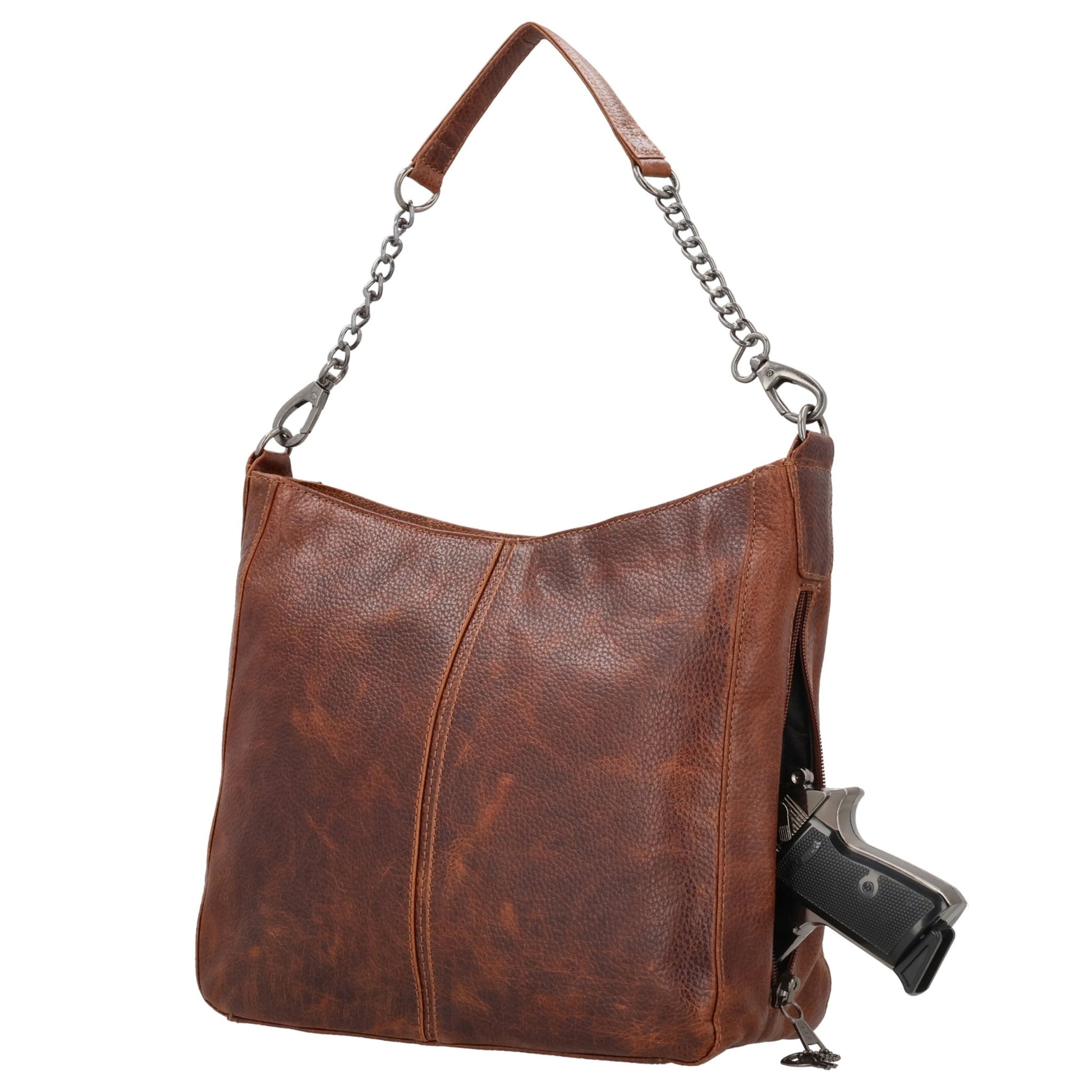 Concealed Carry Ava Leather Hobo by Lady Conceal - Angler's Pro Tackle & Outdoors