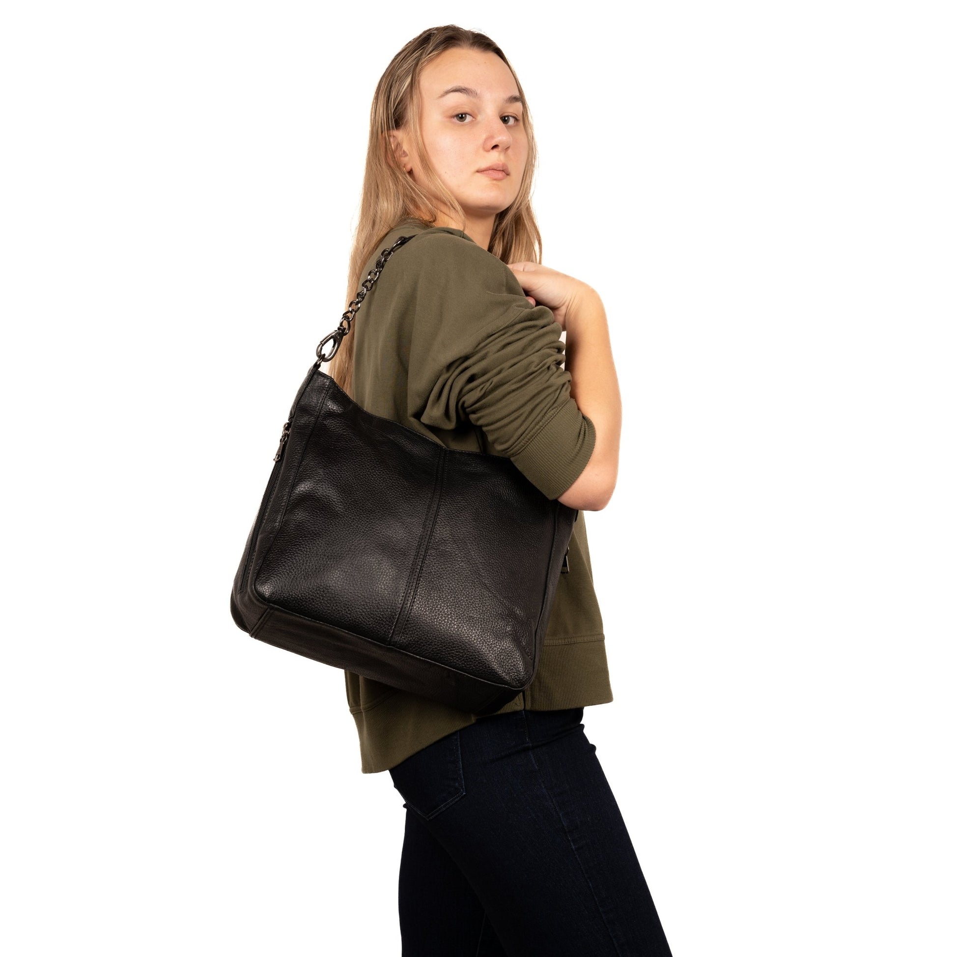 Concealed Carry Ava Leather Hobo by Lady Conceal - Angler's Pro Tackle & Outdoors