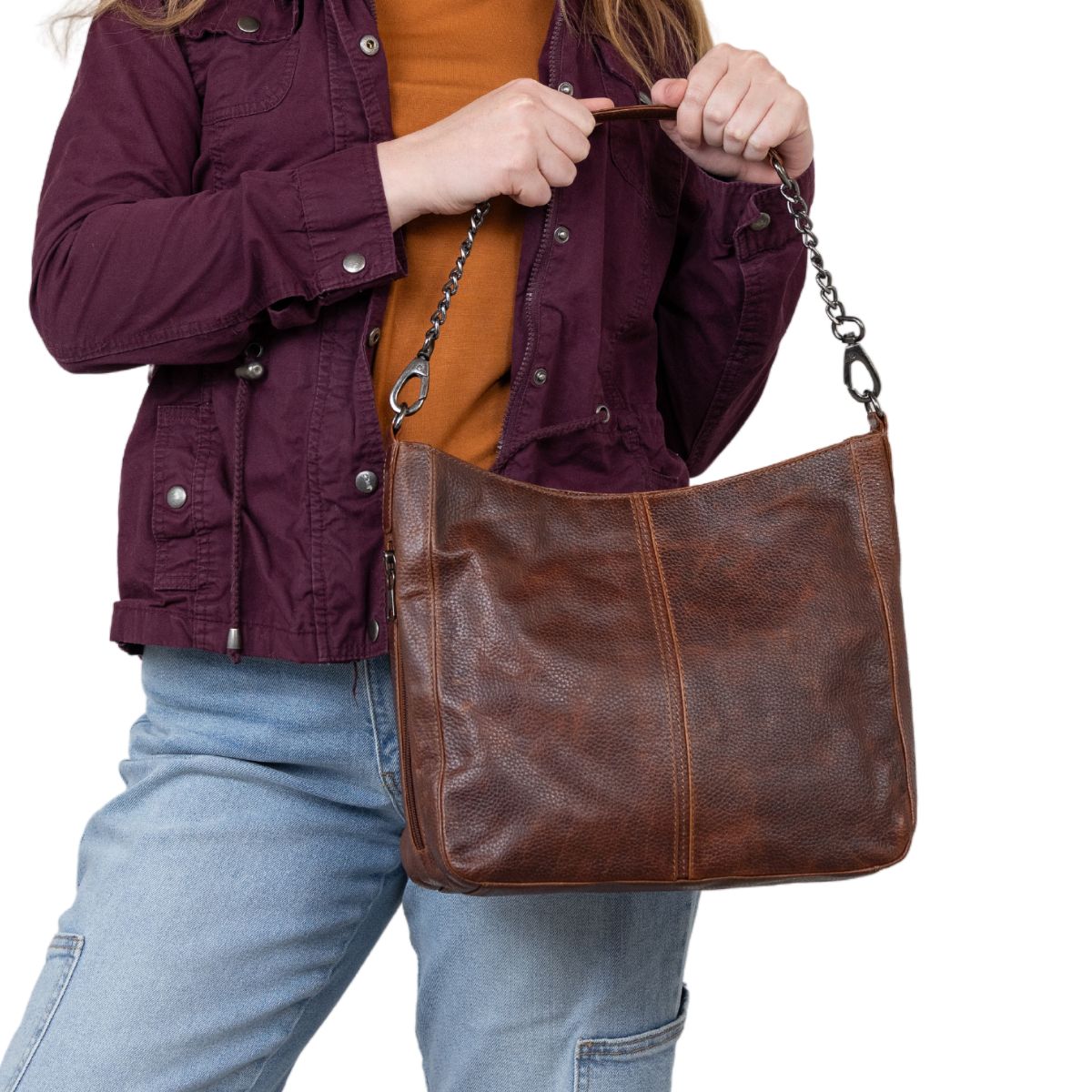 Concealed Carry Ava Leather Hobo by Lady Conceal - Angler's Pro Tackle & Outdoors