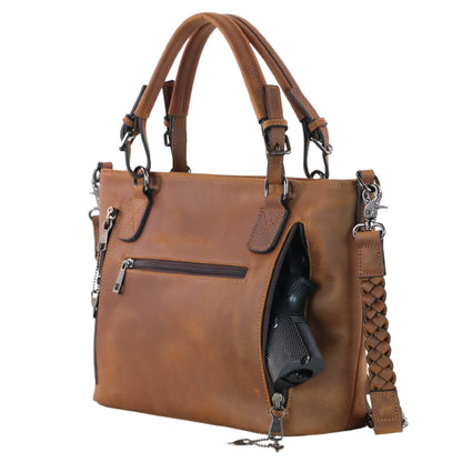 Concealed Carry Bailey Leather Satchel by Lady Conceal - Angler's Pro Tackle & Outdoors