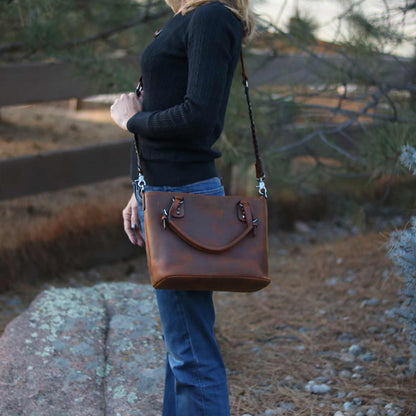 Concealed Carry Bailey Leather Satchel by Lady Conceal - Angler's Pro Tackle & Outdoors