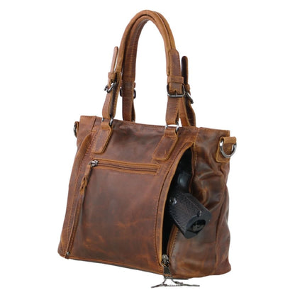 Concealed Carry Bailey Leather Satchel by Lady Conceal - Angler's Pro Tackle & Outdoors