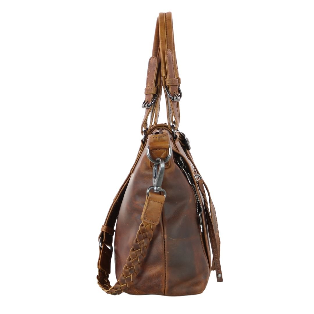 Concealed Carry Bailey Leather Satchel by Lady Conceal - Angler's Pro Tackle & Outdoors