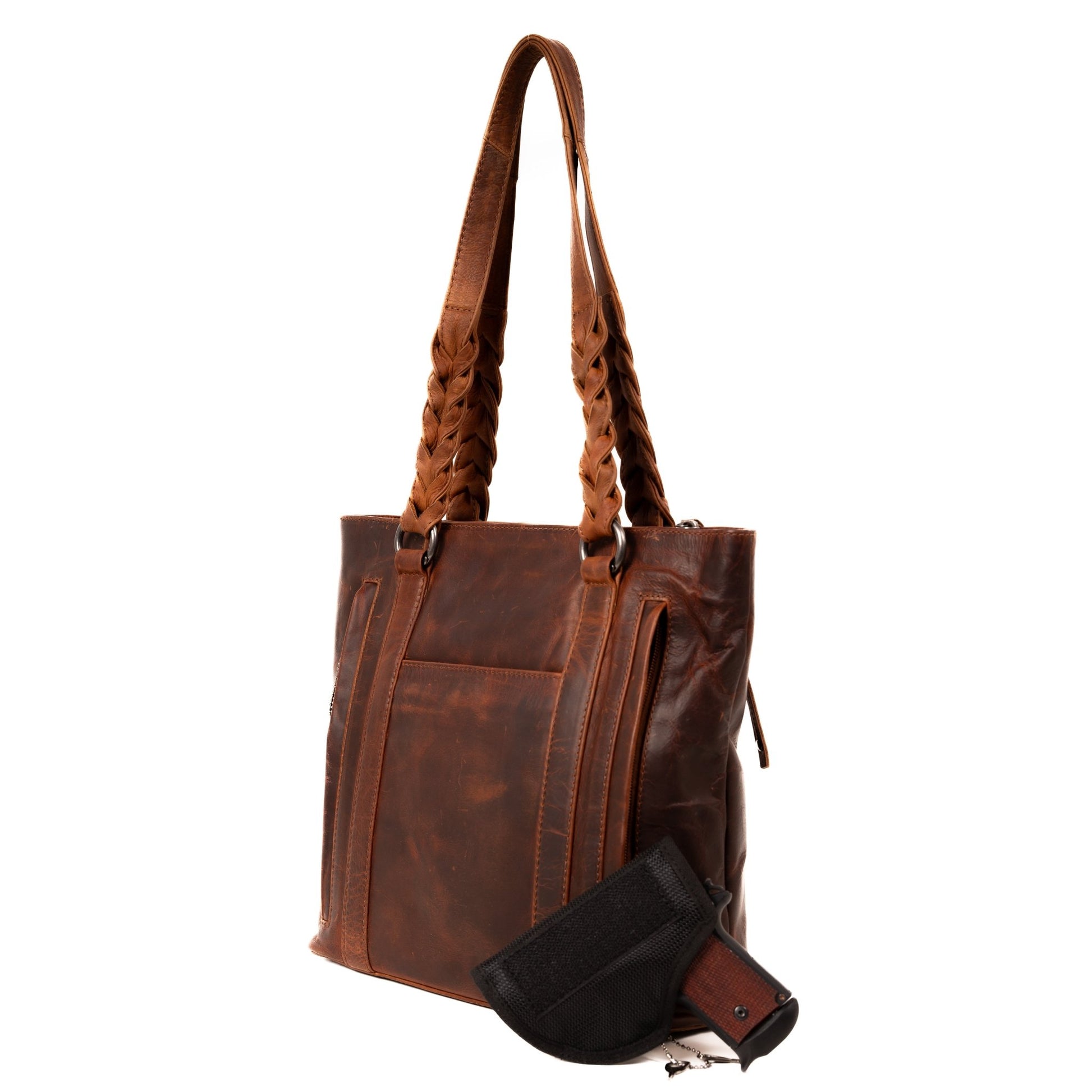 Concealed Carry Bella Leather Tote by Lady Conceal - Angler's Pro Tackle & Outdoors