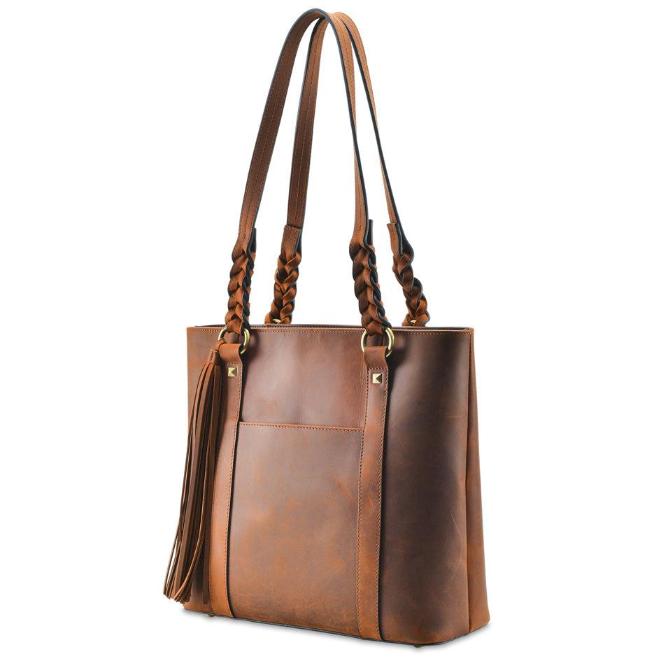 Concealed Carry Bella Leather Tote by Lady Conceal - Angler's Pro Tackle & Outdoors