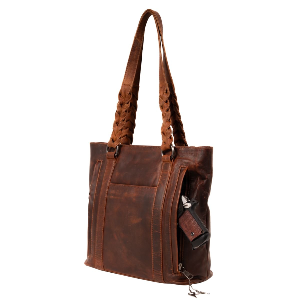 Concealed Carry Bella Leather Tote by Lady Conceal - Angler's Pro Tackle & Outdoors