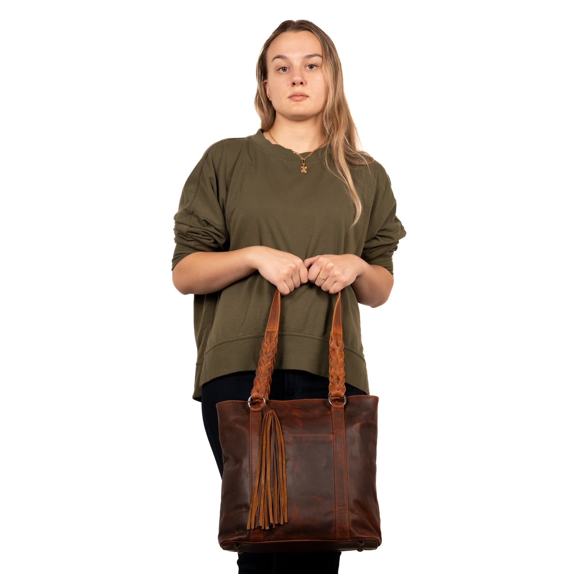 Concealed Carry Bella Leather Tote by Lady Conceal - Angler's Pro Tackle & Outdoors