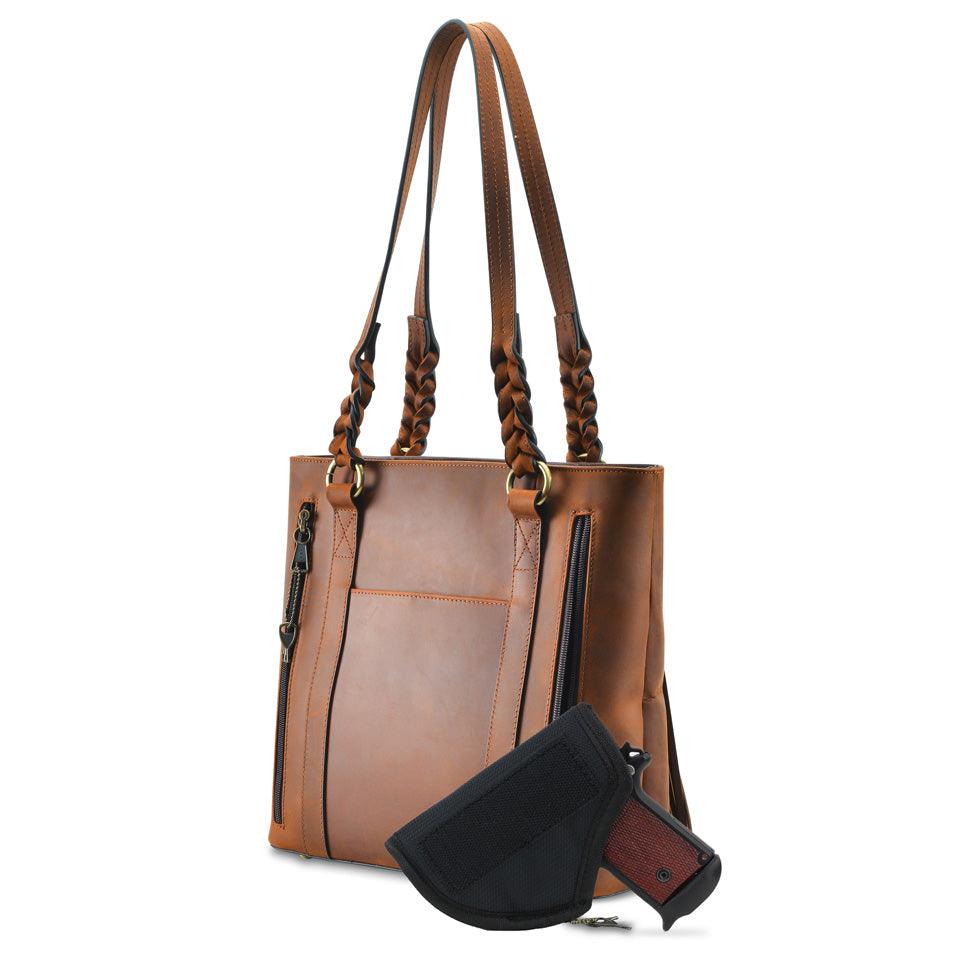 Concealed Carry Bella Leather Tote by Lady Conceal - Angler's Pro Tackle & Outdoors