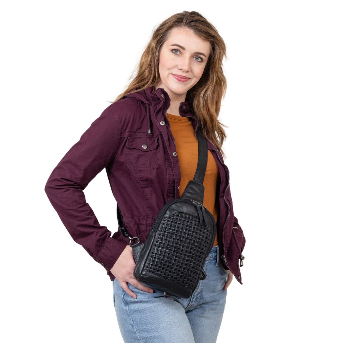 Concealed Carry Bristol Sling Leather Backpack by Lady Conceal - Angler's Pro Tackle & Outdoors