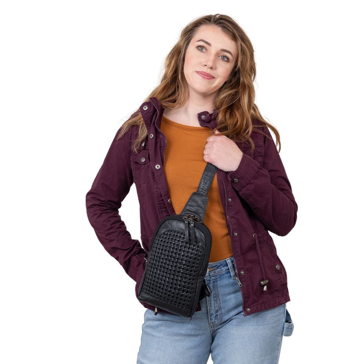 Concealed Carry Bristol Sling Leather Backpack by Lady Conceal - Angler's Pro Tackle & Outdoors