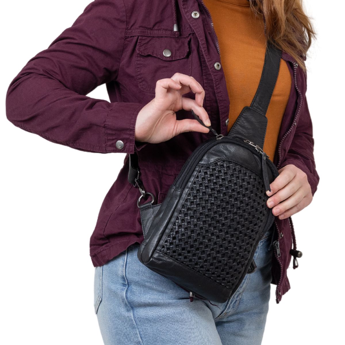 Concealed Carry Bristol Sling Leather Backpack by Lady Conceal - Angler's Pro Tackle & Outdoors