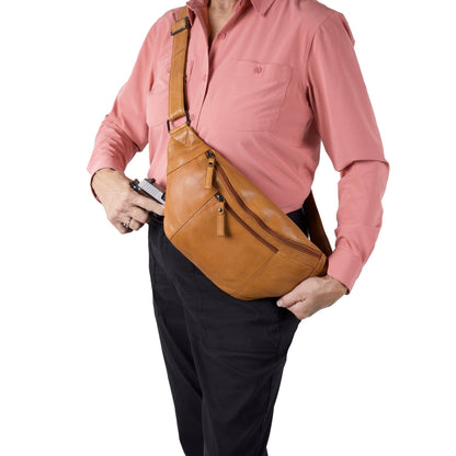 Concealed Carry Charlie Magnetic Leather Sling by Lady Conceal - Angler's Pro Tackle & Outdoors