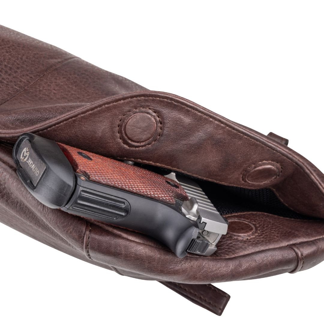 Concealed Carry Charlie Magnetic Leather Sling by Lady Conceal - Angler's Pro Tackle & Outdoors