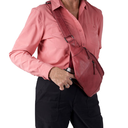 Concealed Carry Charlie Magnetic Leather Sling by Lady Conceal - Angler's Pro Tackle & Outdoors