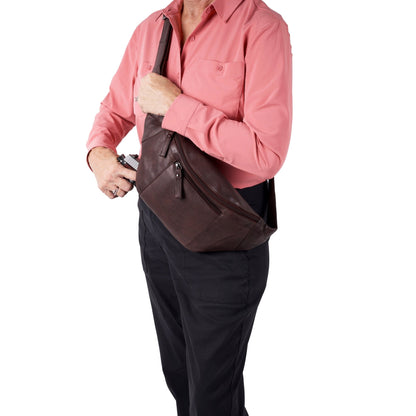 Concealed Carry Charlie Magnetic Leather Sling by Lady Conceal - Angler's Pro Tackle & Outdoors