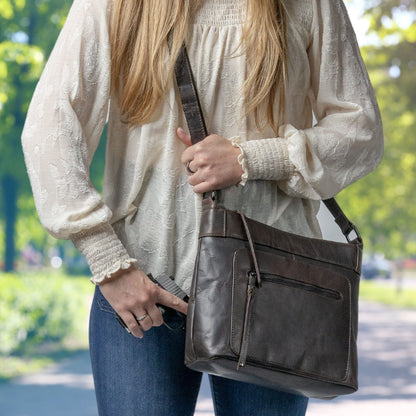 Concealed Carry Delaney Leather Crossbody by Lady Conceal - Angler's Pro Tackle & Outdoors