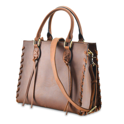 Concealed Carry Emma Leather Satchel by Lady Conceal - Angler's Pro Tackle & Outdoors