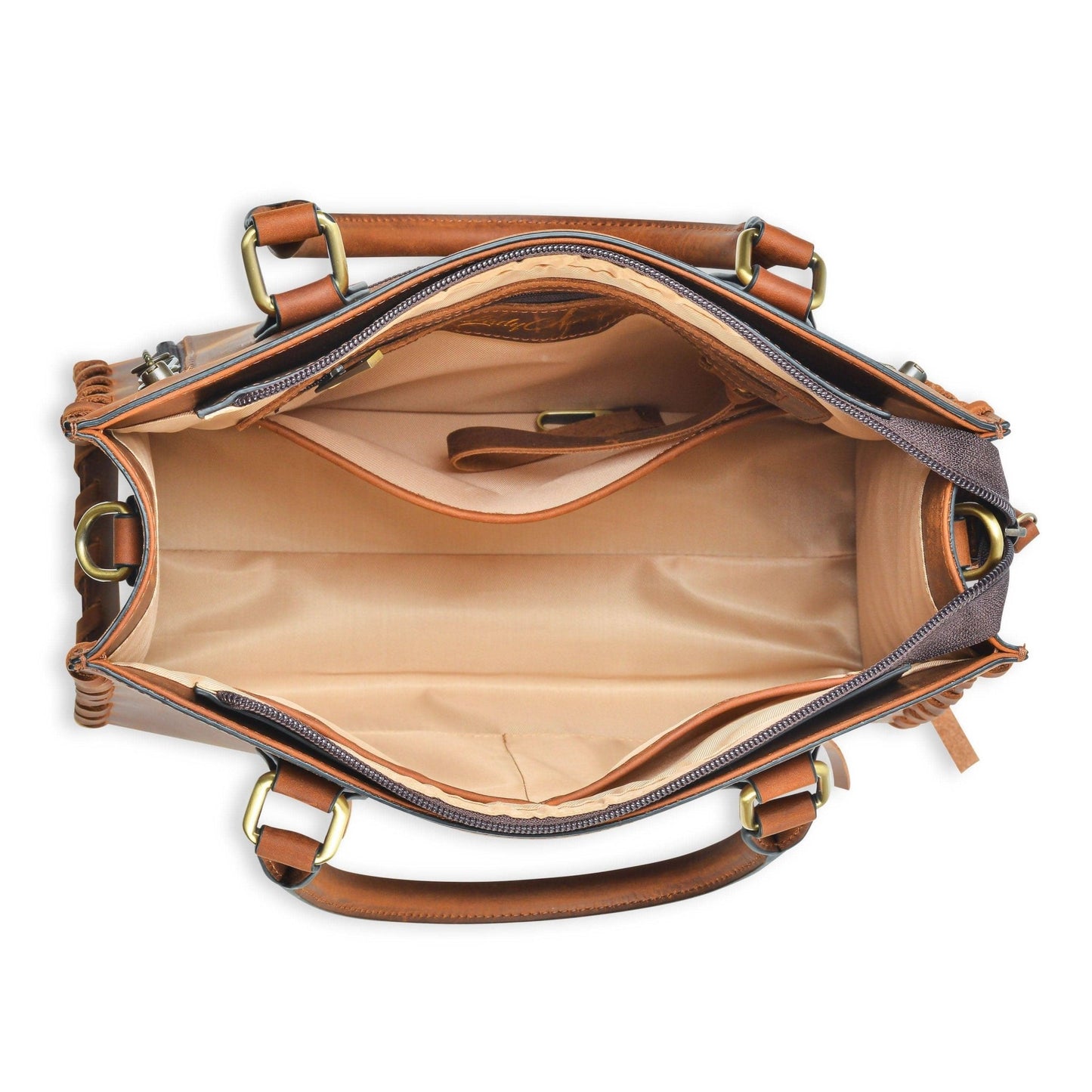 Concealed Carry Emma Leather Satchel by Lady Conceal - Angler's Pro Tackle & Outdoors