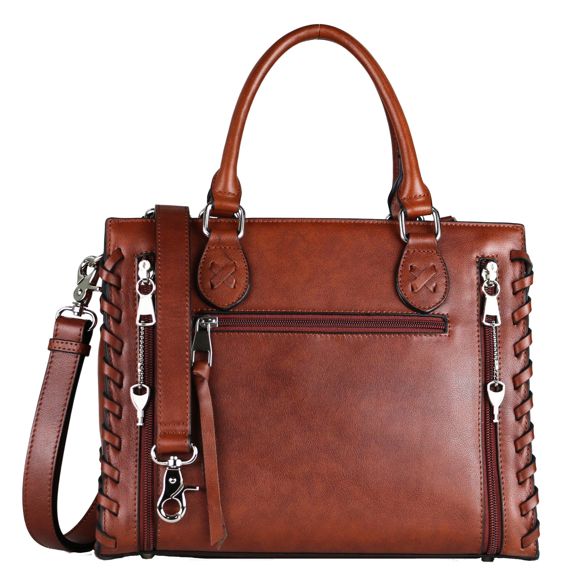 Concealed Carry Emma Leather Satchel by Lady Conceal - Angler's Pro Tackle & Outdoors