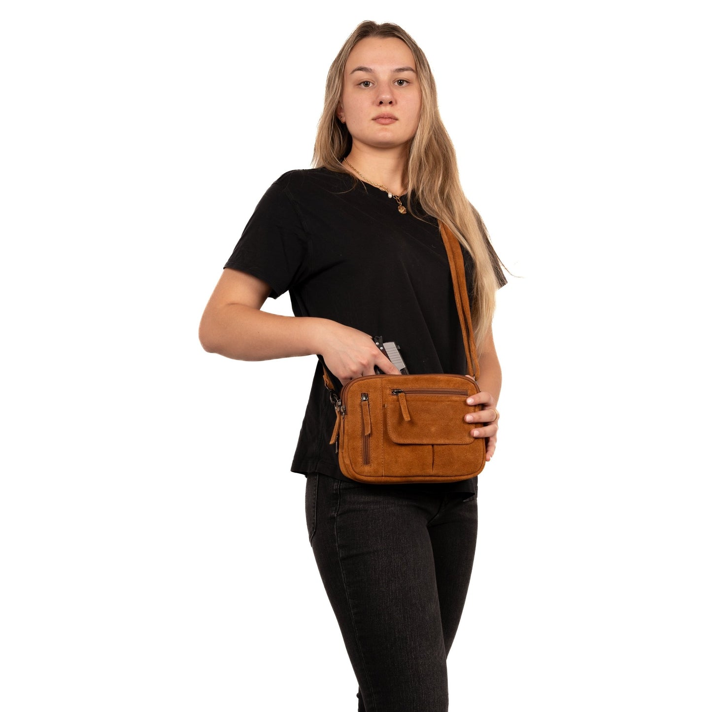 Concealed Carry Hadley Suede Crossbody by Lady Conceal - Angler's Pro Tackle & Outdoors