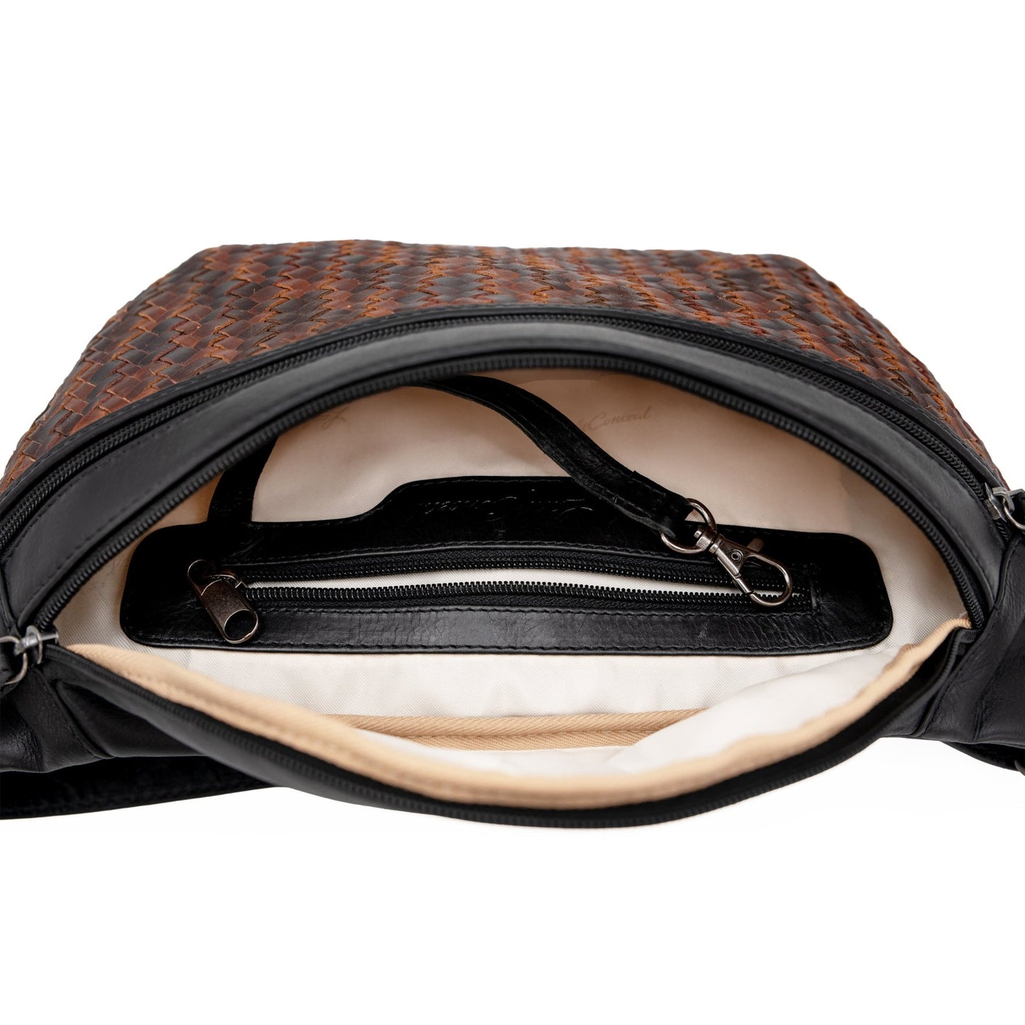 Concealed Carry Haisley Woven Magnetic Leather Sling by Lady Conceal - Angler's Pro Tackle & Outdoors