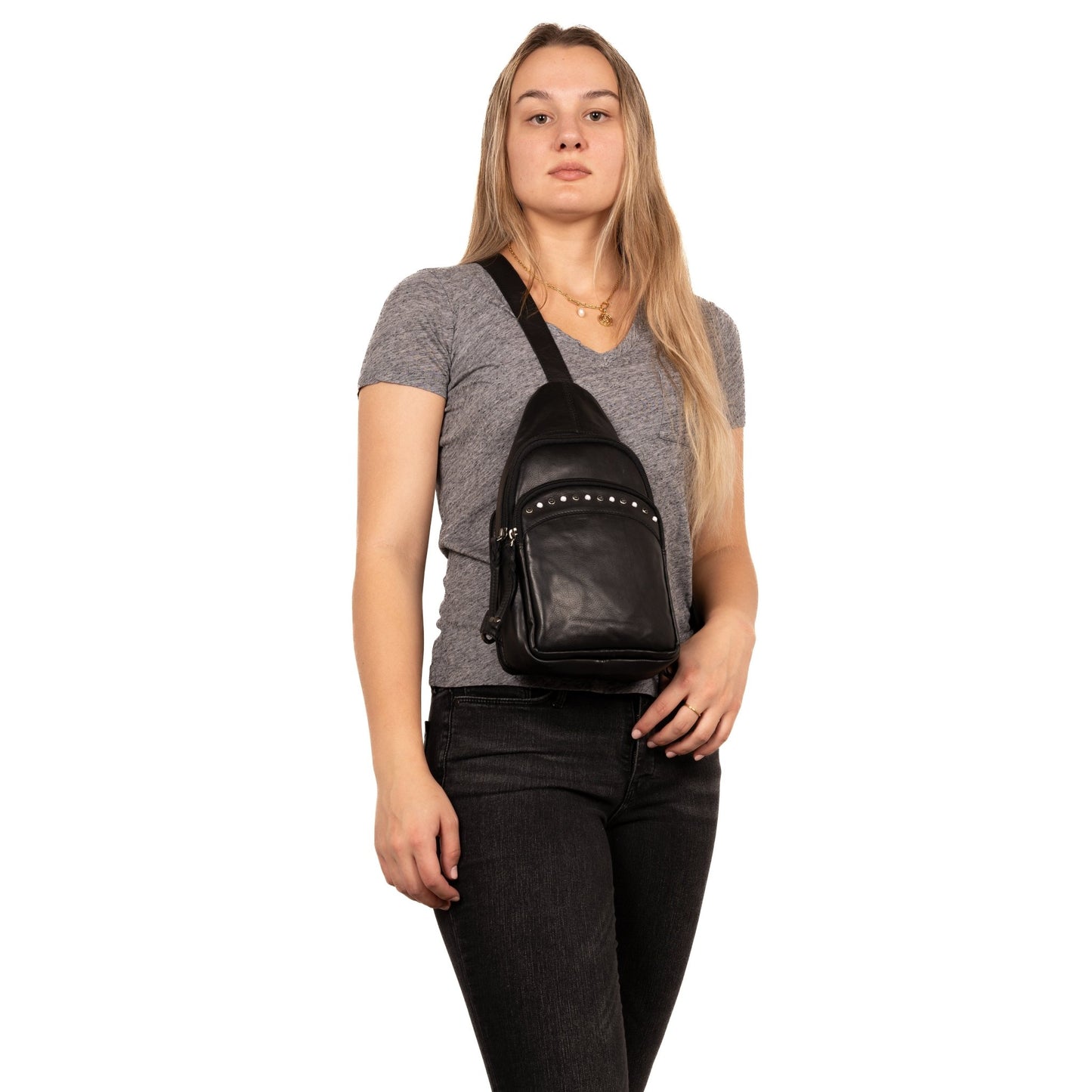 Concealed Carry Haven Sling Leather Backpack by Lady Conceal - Angler's Pro Tackle & Outdoors