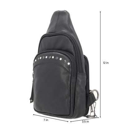 Concealed Carry Haven Sling Leather Backpack by Lady Conceal - Angler's Pro Tackle & Outdoors