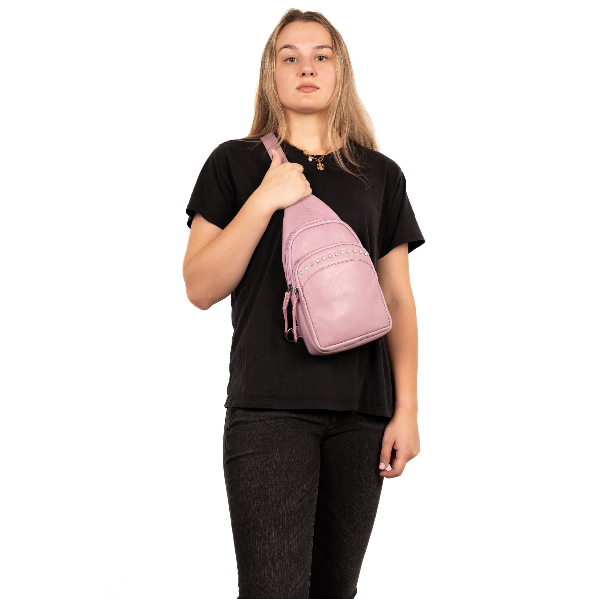 Concealed Carry Haven Sling Leather Backpack by Lady Conceal - Angler's Pro Tackle & Outdoors