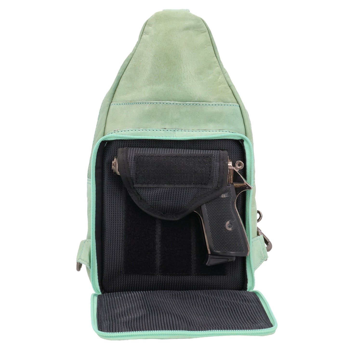 Concealed Carry Haven Sling Leather Backpack by Lady Conceal - Angler's Pro Tackle & Outdoors