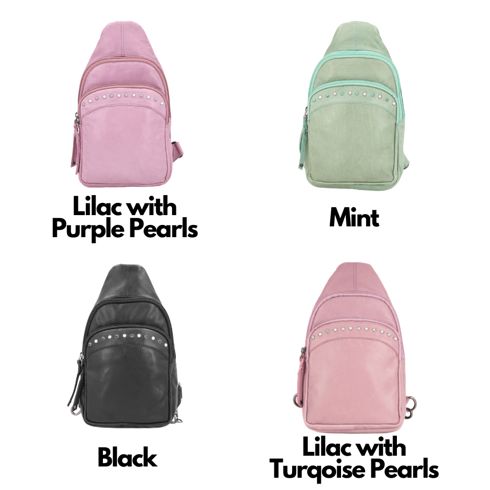 Concealed Carry Haven Sling Leather Backpack by Lady Conceal - Angler's Pro Tackle & Outdoors