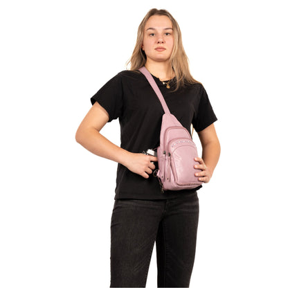 Concealed Carry Haven Sling Leather Backpack by Lady Conceal - Angler's Pro Tackle & Outdoors