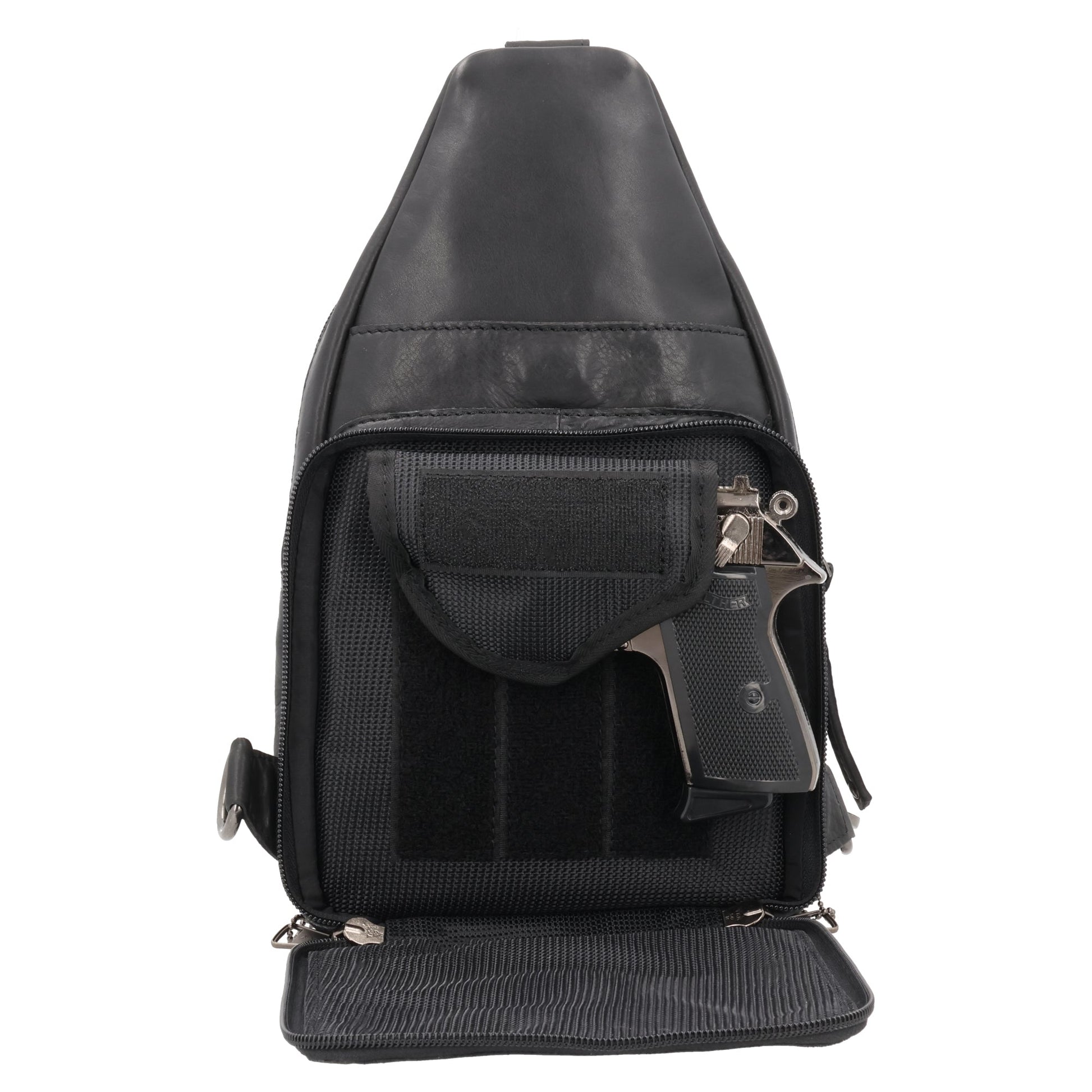 Concealed Carry Haven Sling Leather Backpack by Lady Conceal - Angler's Pro Tackle & Outdoors