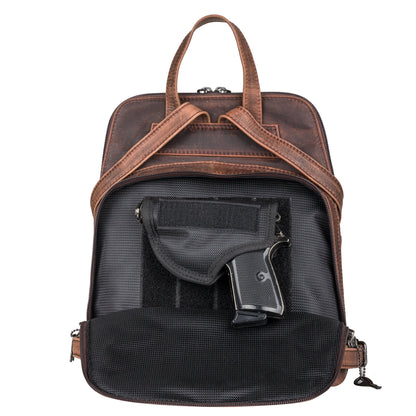 Concealed Carry Jayden Leather Backpack by Lady Conceal - Angler's Pro Tackle & Outdoors