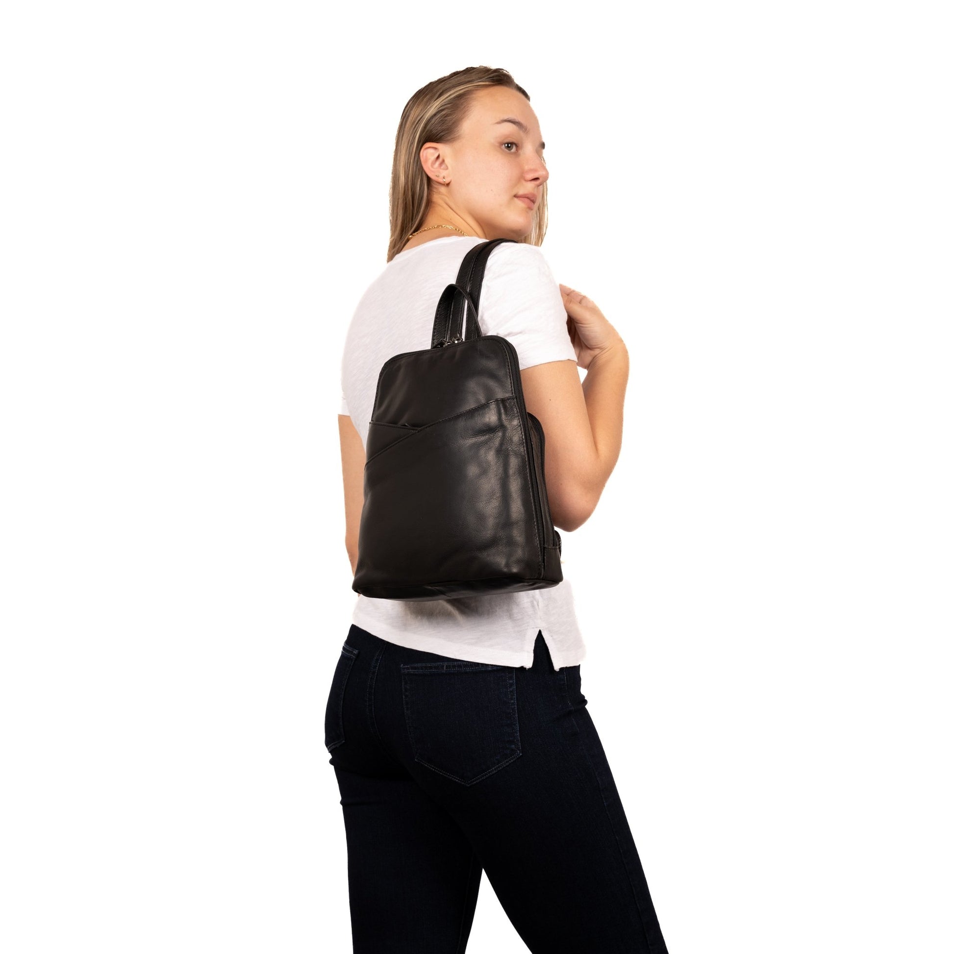 Concealed Carry Jayden Leather Backpack by Lady Conceal - Angler's Pro Tackle & Outdoors