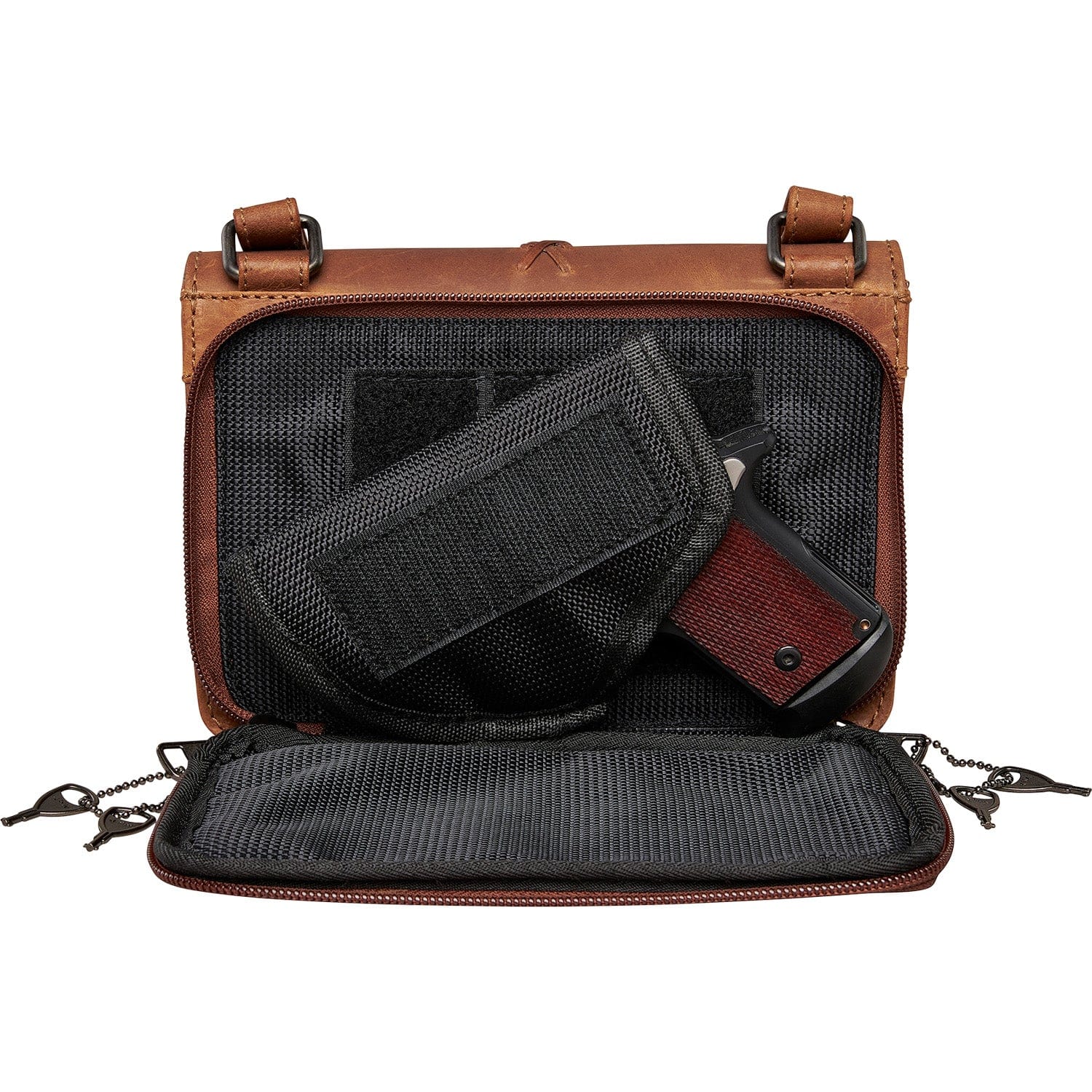 Concealed Carry Jolene Leather Crossbody Organizer by Lady Conceal - Angler's Pro Tackle & Outdoors