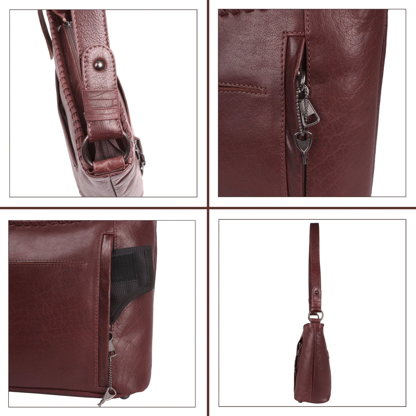 Concealed Carry Juliana Leather Hobo by Lady Conceal - Angler's Pro Tackle & Outdoors