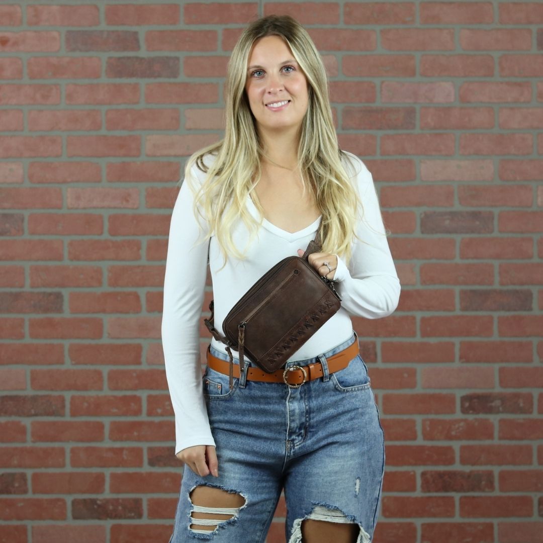 Concealed Carry Kailey Leather Purse Pack by Lady Conceal - Angler's Pro Tackle & Outdoors