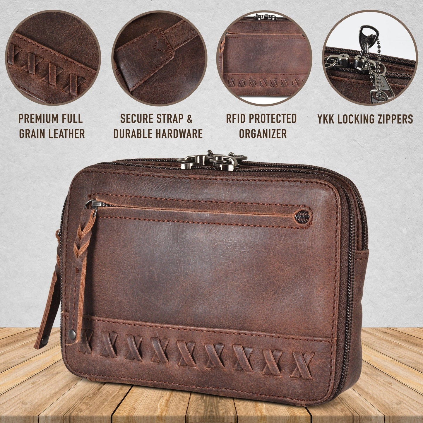 Concealed Carry Kailey Leather Purse Pack by Lady Conceal - Angler's Pro Tackle & Outdoors