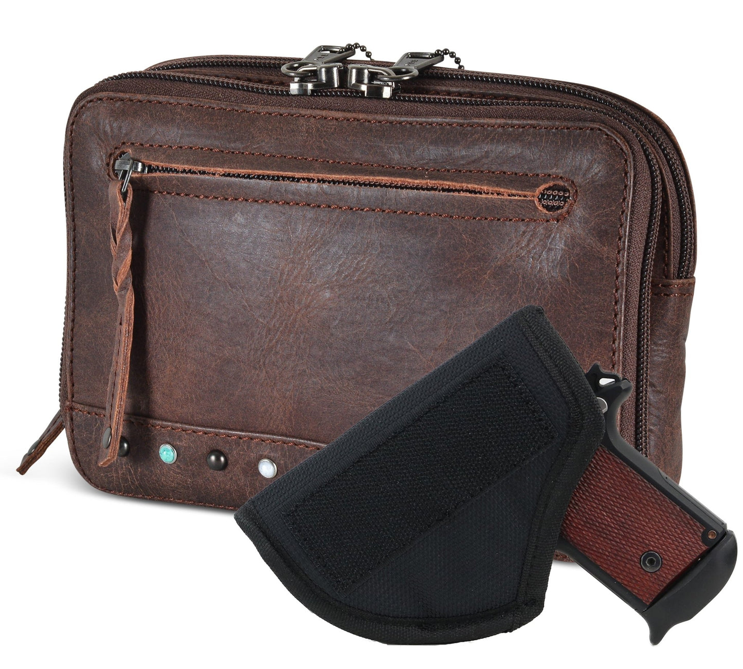 Concealed Carry Kailey Leather Purse Pack by Lady Conceal - Angler's Pro Tackle & Outdoors